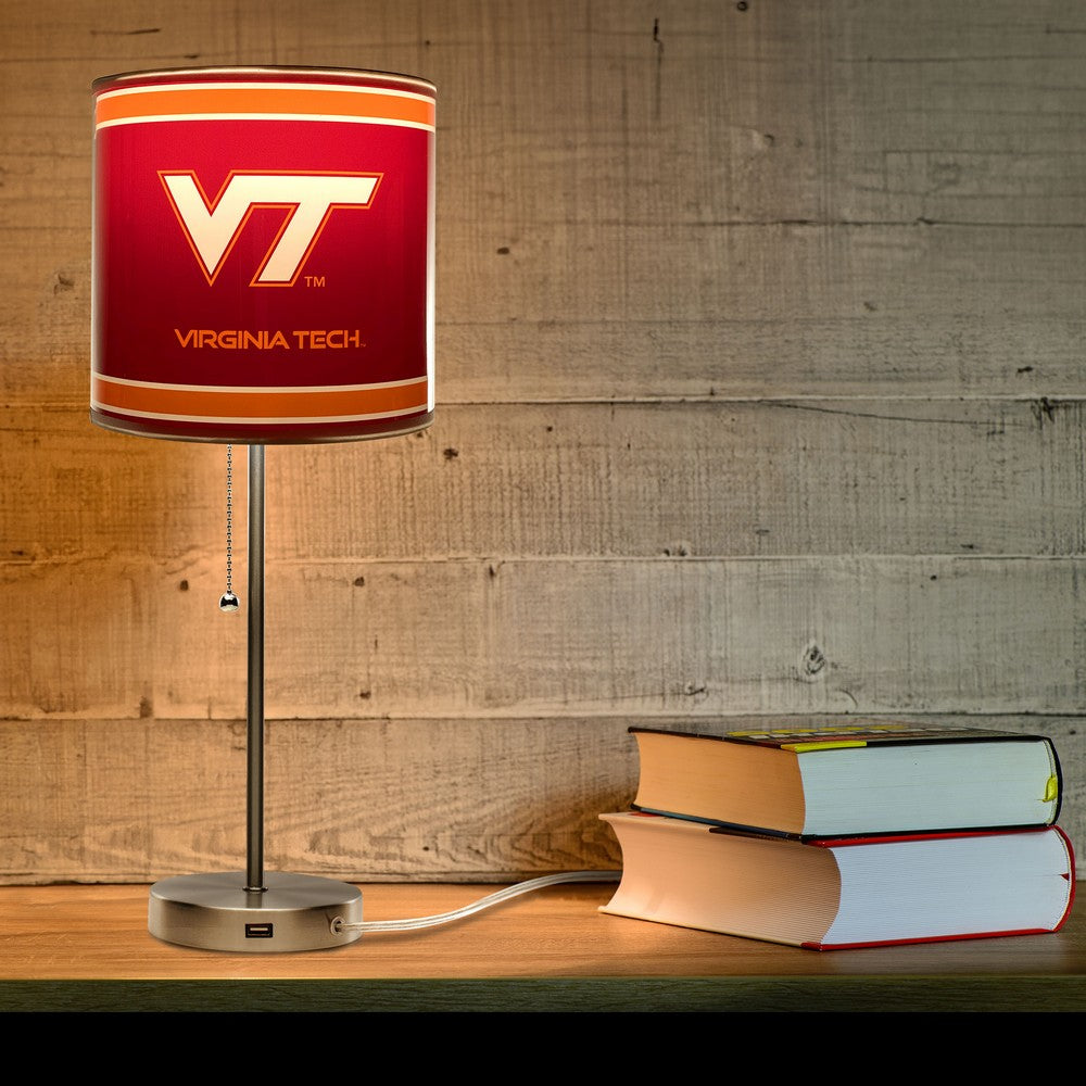 Wave7 - Virginia Tech Chrome Lamp with USB Port - 2020VAT1 view 3