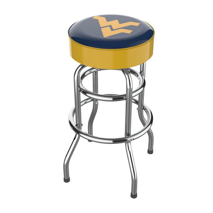 Wave7 - West Virginia University Chrome Bar Stool - 4020WVU1 view 1