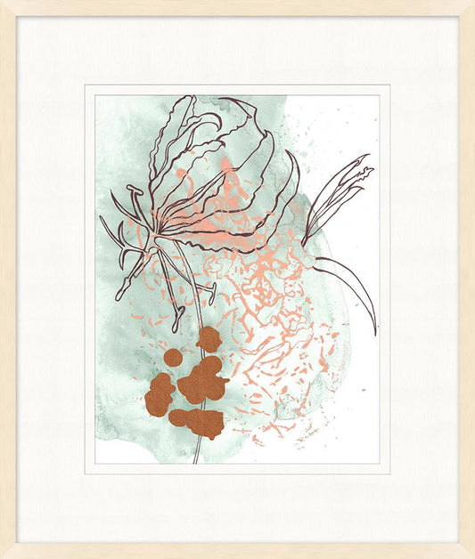 Wendover Art Group - Abstract Flowers 3, Pickled White - WFL1709 veiw 1