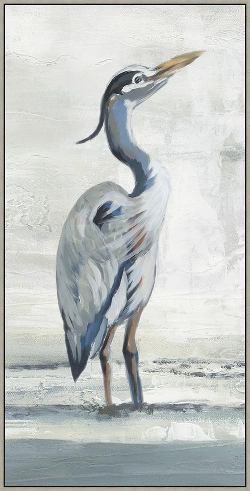 Wendover Art Group - Beachside Heron 1, Floater Frame - Gray - WCL2974 veiw 1