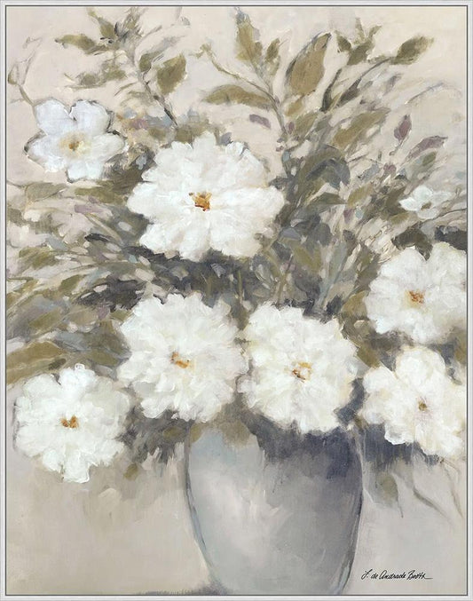 Wendover Art Group - Blooms of Silk 2, Floater Frame - Silver - WFL1958 veiw 1