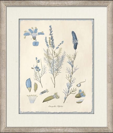 Wendover Art Group - Blue Blossoms 3, Distressed Silver Leaf - WD22257 veiw 1