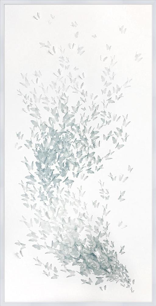 Wendover Art Group - Butterflies in Flight 1, Bright Silver - WNT1941 veiw 1
