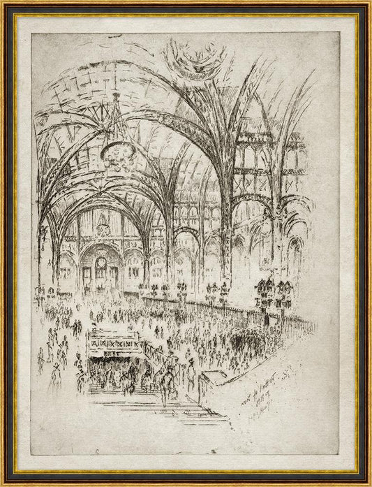 Wendover Art Group - Central Station 3, Distressed Antique Gold And Black - WAR1101 veiw 1