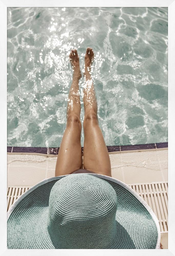 Wendover Art Group - Christopher Kennedy Brigitte by the Pool, White - CK0053 veiw 1
