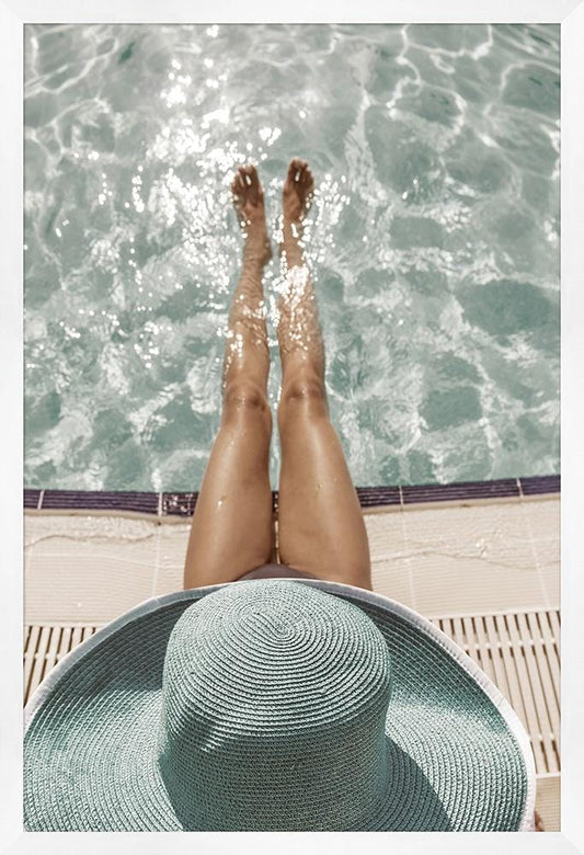 Wendover Art Group - Christopher Kennedy Brigitte by the Pool, White - CK0053 veiw 1