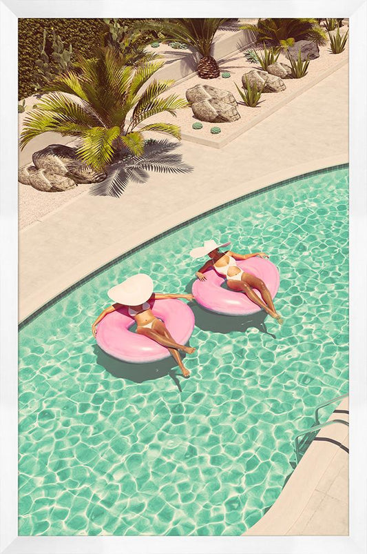 Wendover Art Group - Christopher Kennedy Pink Pool Floats, White - CK0304 veiw 1