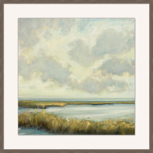 Wendover Art Group - Cool Marsh 1, Dark Walnut Woodgrain - WCL2644 view 1