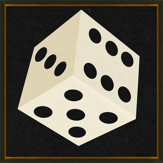 Wendover Art Group - Dice 1, Distressed Black And Antique Gold - WVT1265 veiw 1