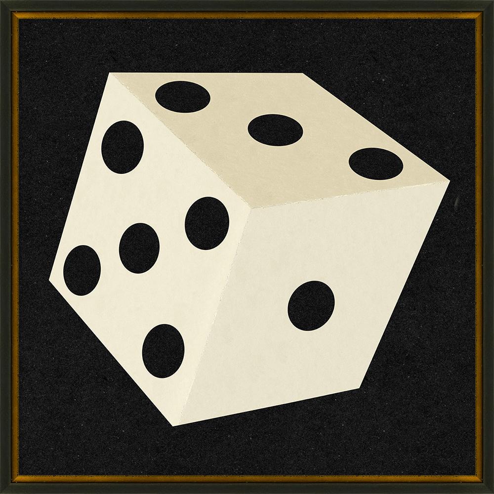 Wendover Art Group - Dice 2, Distressed Black And Antique Gold - WVT1266 veiw 1