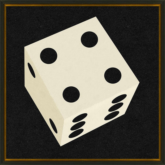 Wendover Art Group - Dice 6, Distressed Black And Antique Gold - WVT1270 veiw 1