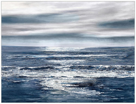 Wendover Art Group - Early Evening, Floater Frame - Matte White - WCL2348 veiw 1