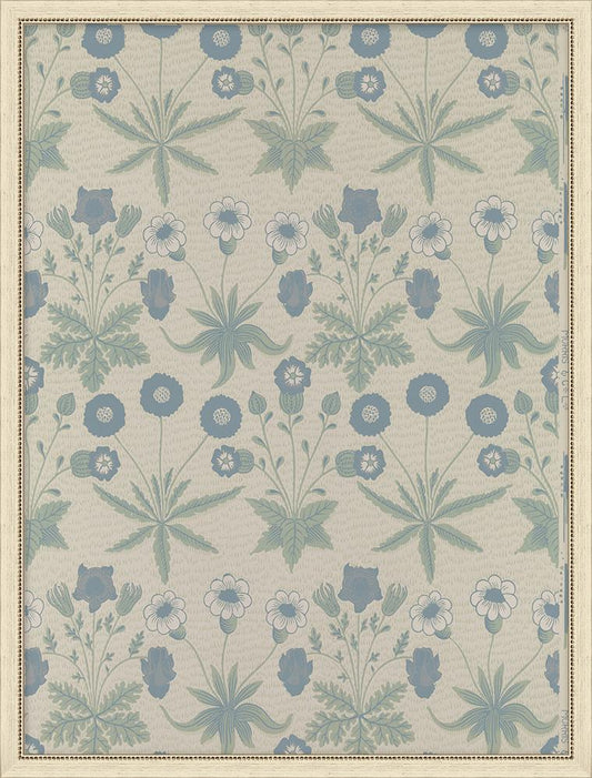 Wendover Art Group - Floral Pattern 5, Flat White Distressed - WFL1070 veiw 1