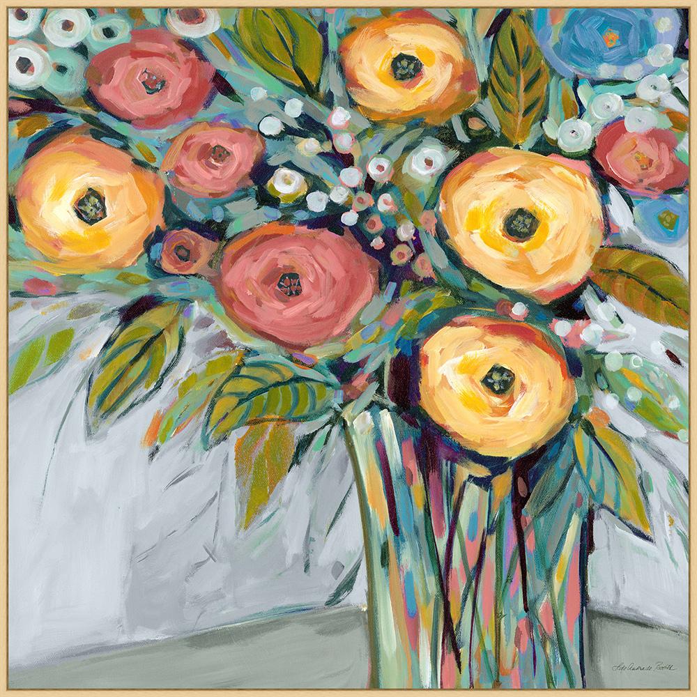Wendover Art Group - Good Morning Bouquet 1, Floater Frame - Natural - WFL1901 veiw 1
