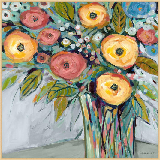 Wendover Art Group - Good Morning Bouquet 1, Floater Frame - Natural - WFL1901 veiw 1