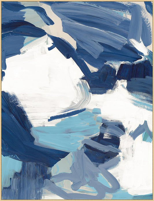 Wendover Art Group - Lillian August Blue Crush 3, Floater Frame - Natural - WLA2004 veiw 1
