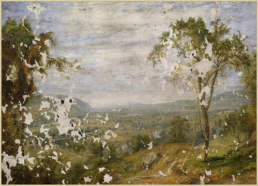 Wendover Art Group - Lillian August Fresco Countryside 2, Floater Frame - Antique Silver - WLA1634 veiw 1