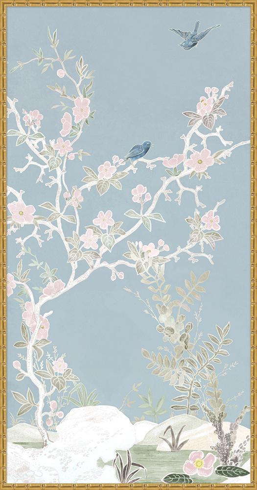 Wendover Art Group - Lillian August Spring Haven Chinoiserie 2, Gold Bamboo - WLA1773 veiw 1