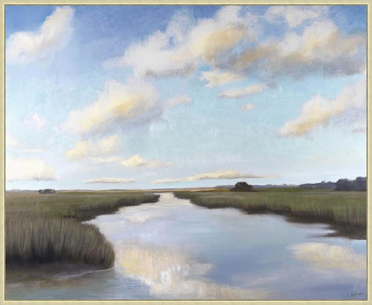 Wendover Art Group - Low Country Waterway, Floater Frame - Antique Silver - WCL2970 veiw 1