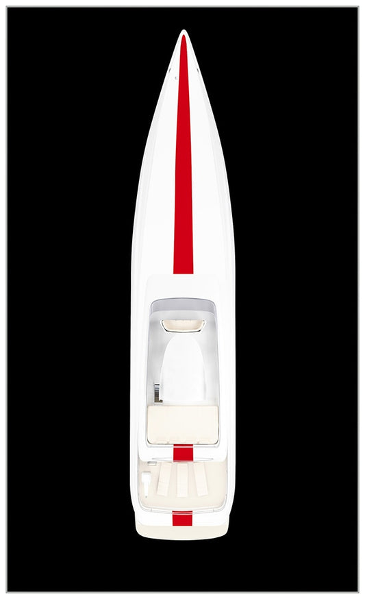 Wendover Art Group - Mat Sanders Speed Boat 2, Floater Frame - Matte White - WCON042 veiw 1