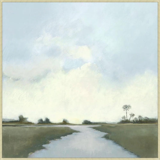 Wendover Art Group - Midday Marsh, Floater Frame - Antique Silver - WLD2852 veiw 1