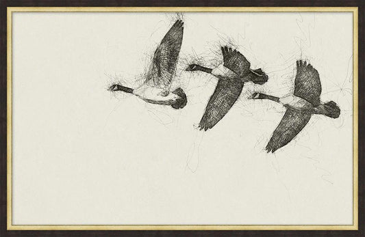 Wendover Art Group - Migrant Flight 1, Distressed Black And Gold - WNT2117 veiw 1