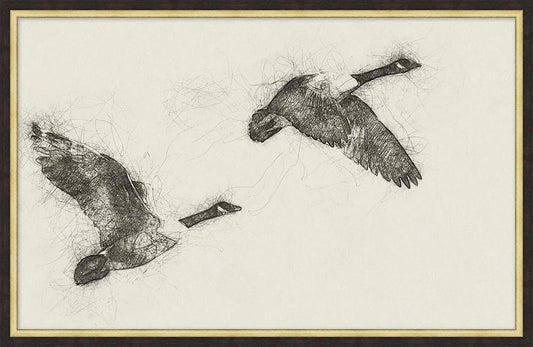Wendover Art Group - Migrant Flight 2, Distressed Black And Gold - WNT2118 veiw 1