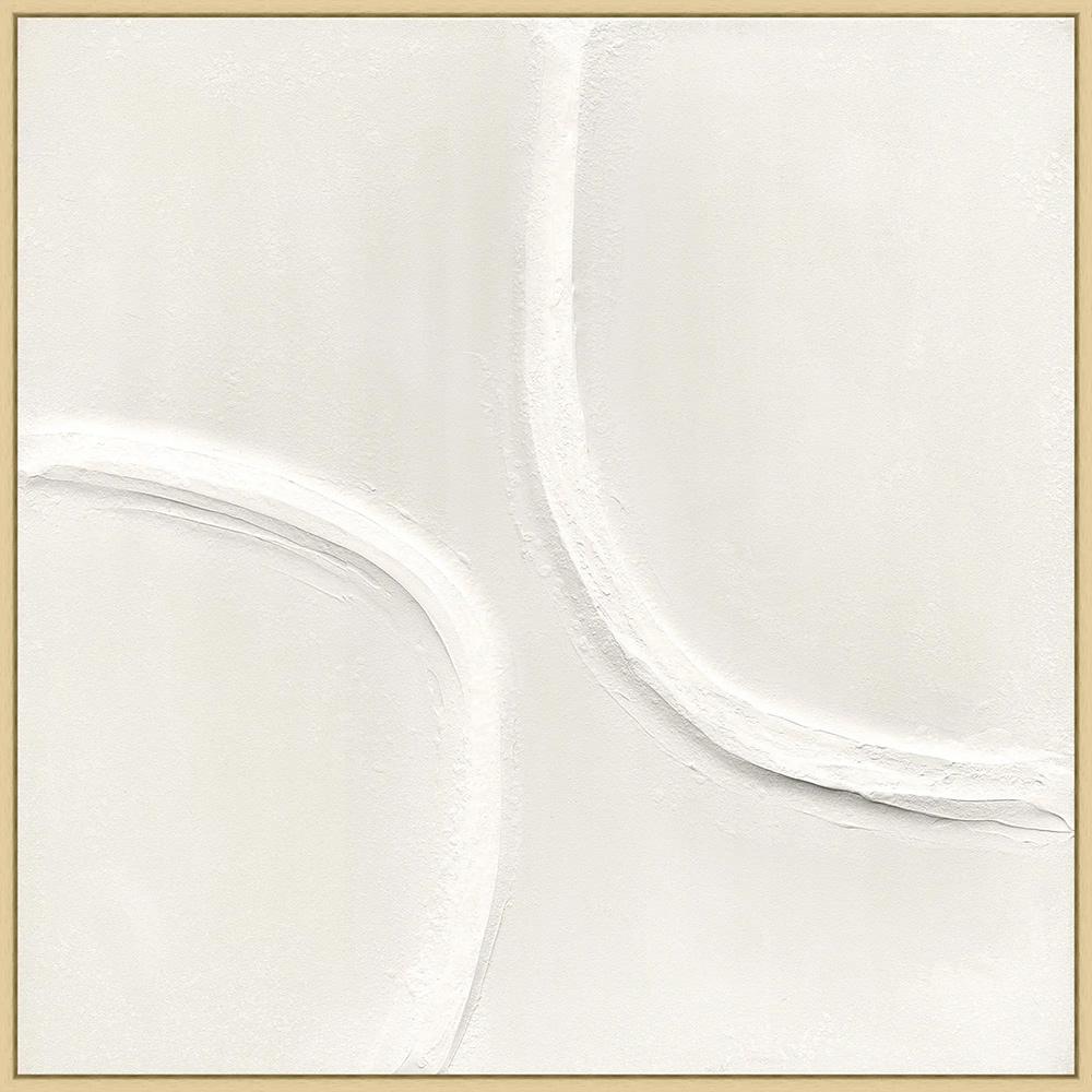 Wendover Art Group - Muted Curves 1, Floater Frame - Natural - WAB4630 veiw 1