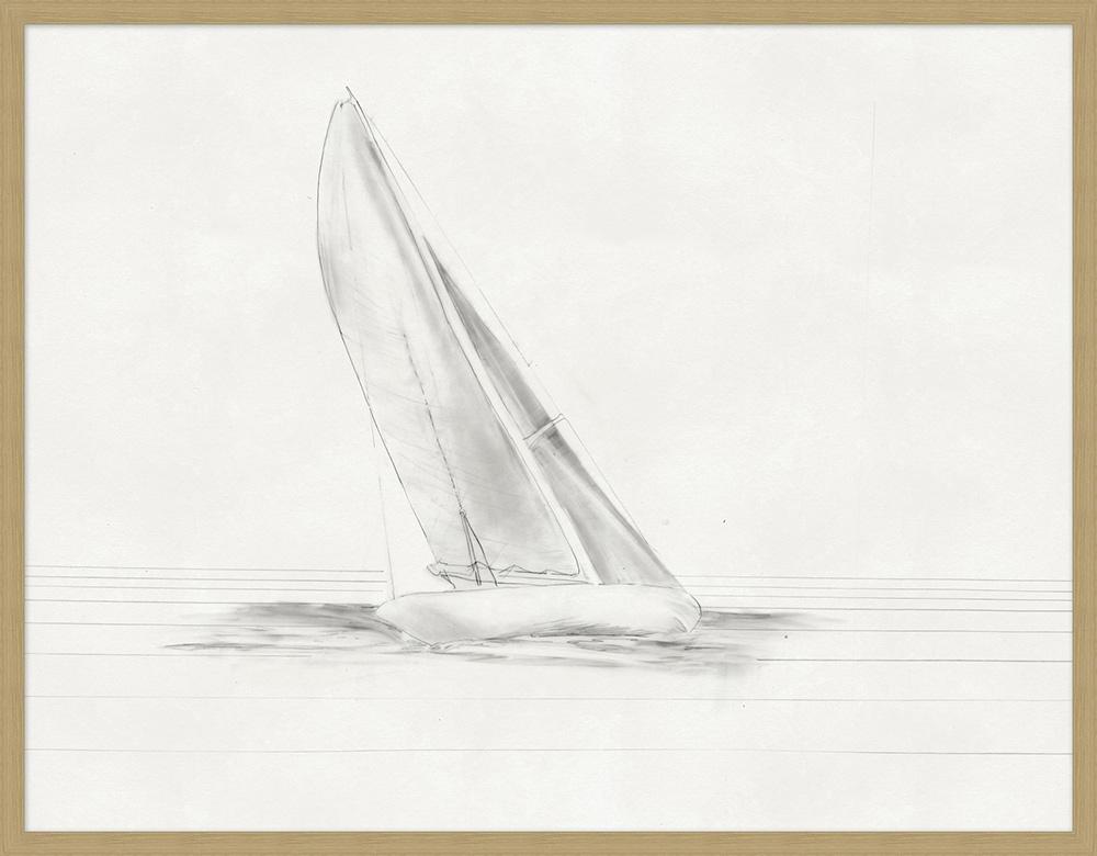 Wendover Art Group - Nathan Turner Sailors Sketch 1, Natural Woodgrain - WTUR0112 veiw 1