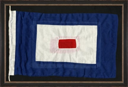 Wendover Art Group - Nautical Flag W, Black - WD22372 veiw 1