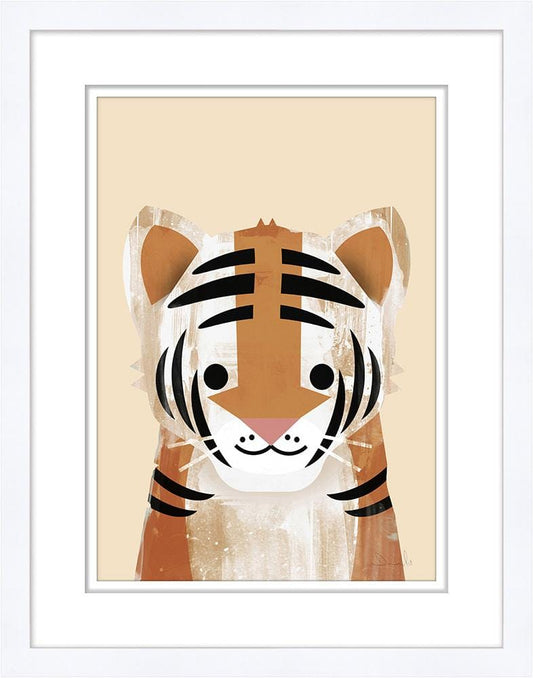 Wendover Art Group - Orange Tiger, White - WFK0084 veiw 1