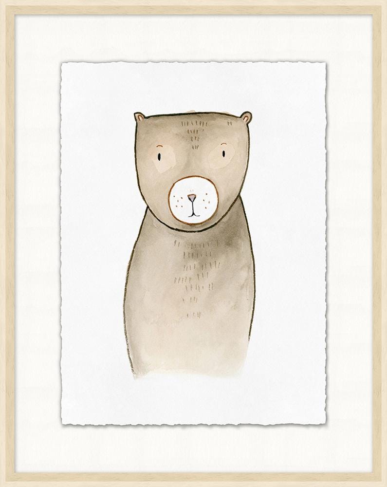 Wendover Art Group - Painted Bear, Off-White Woodgrain - WFK0087 veiw 1