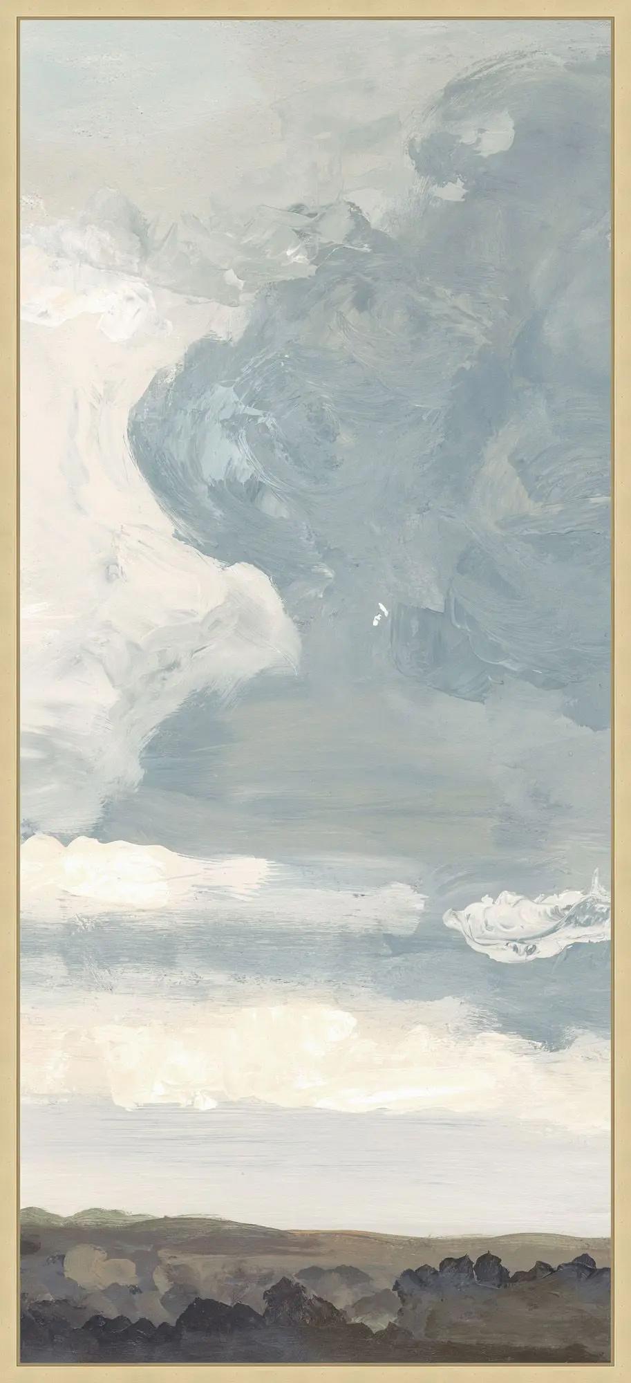Wendover Art Group - Pastoral Triptych 2, Floater Frame - Champagne - WLD2817 veiw 1