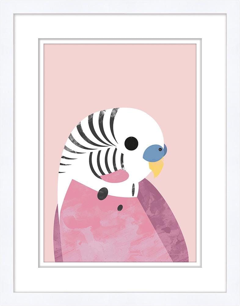 Wendover Art Group - Pink Parakeet, White - WFK0082 veiw 1