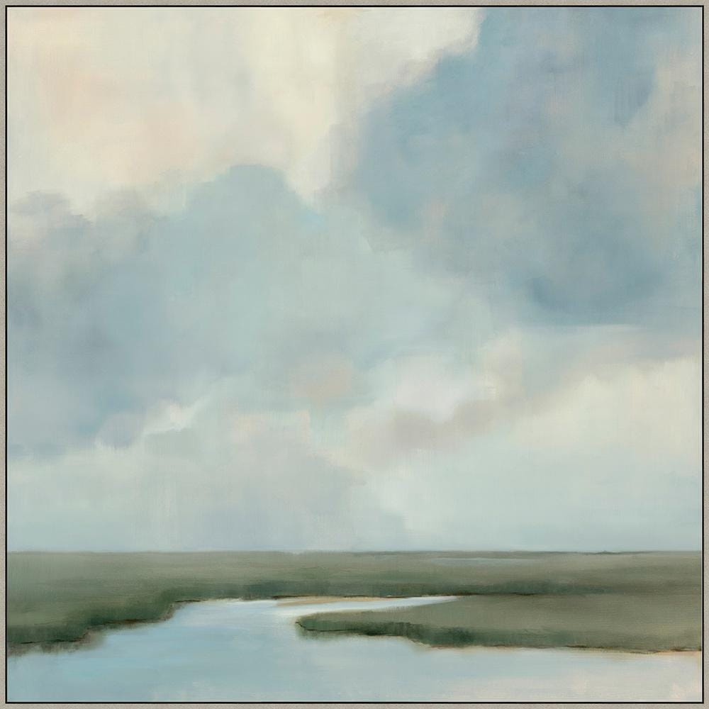 Wendover Art Group - Rainy Day Marsh, Floater Frame - Gray - WLD2362 veiw 1