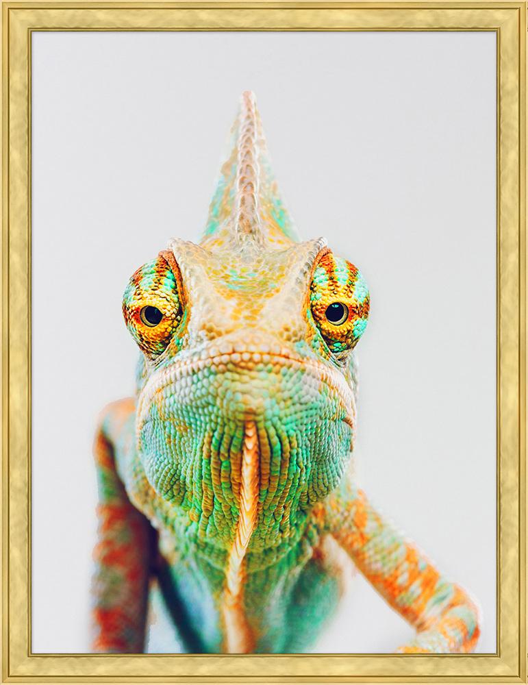Wendover Art Group - Sassy Chameleon, Hammered Gold - WPH1752 veiw 1