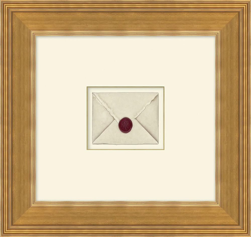 Wendover Art Group - Sealed Envelope Shadowbox 3, Antique Gold - WVT1783 veiw 1