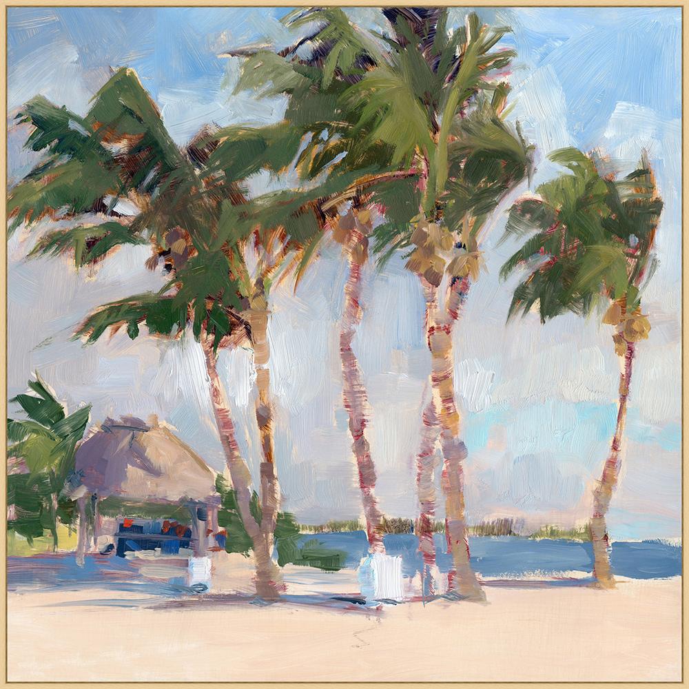 Wendover Art Group - Shore Palms 1, Floater Frame - Natural - WCL2662 veiw 1