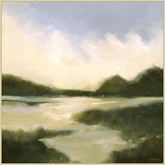 Wendover Art Group - Sunset Marsh 2, Floater Frame - Antique Silver - WLD2607 view 1