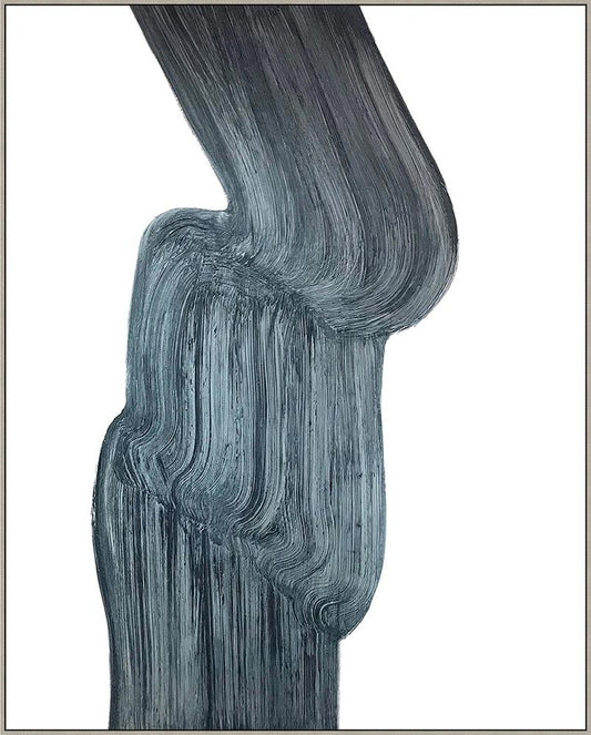 Wendover Art Group - Thom Filicia Grey Blue Swirl, Floater Frame - Gray - WTFH0509 veiw 1