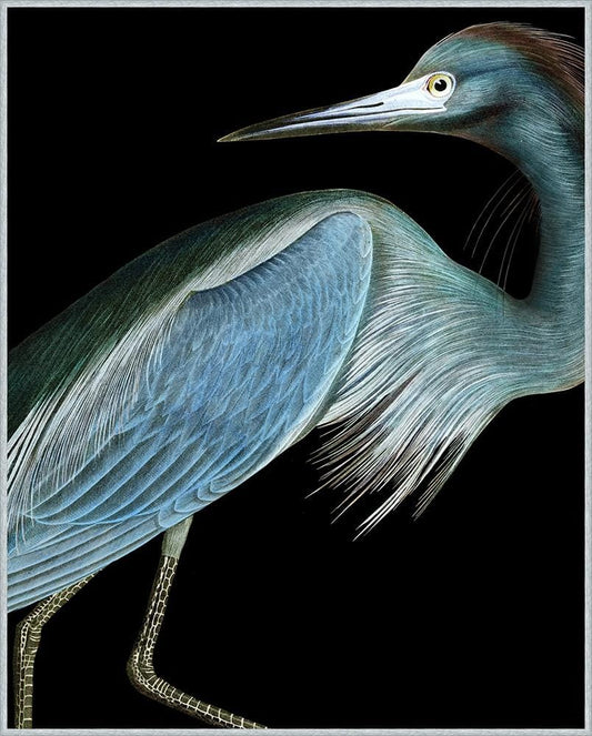 Wendover Art Group - Thom Filicia Stately Heron 1, Floater Frame - Gray Driftwood - WTFH0639 veiw 1