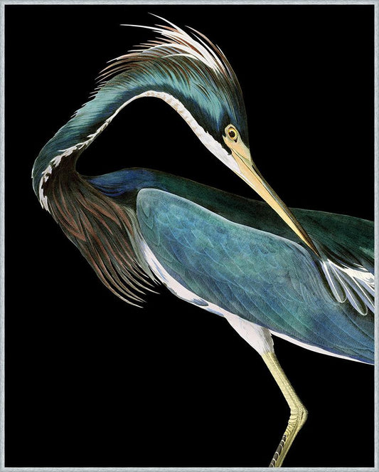 Wendover Art Group - Thom Filicia Stately Heron 2, Floater Frame - Gray Driftwood - WTFH0640 veiw 1