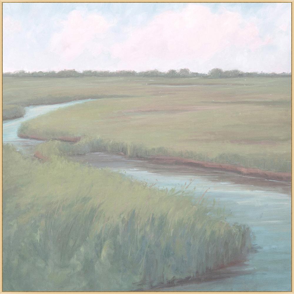 Wendover Art Group - Through the Marsh, Floater Frame - Natural - WCL2136 veiw 1