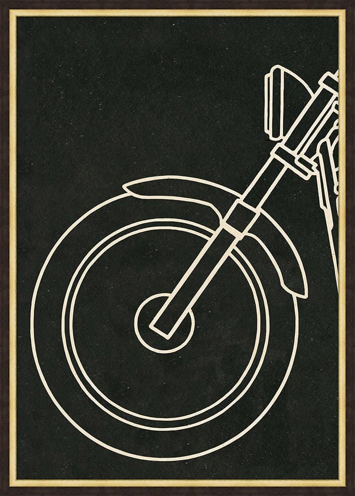 Wendover Art Group - Vintage Motorcycle A, Distressed Black And Gold - WVT1308 veiw 1