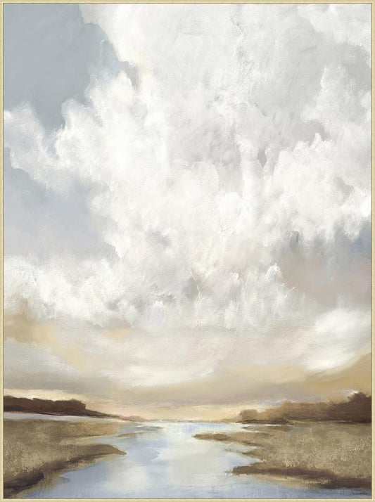 Wendover Art Group - Waiting for the Sun, Floater Frame - Gray Driftwood - WCL2638 veiw 1