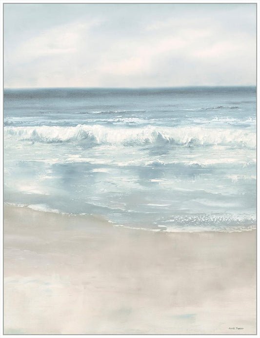 Wendover Art Group - Watching the Wave, Floater Frame - Matte White - WCL2551 veiw 1