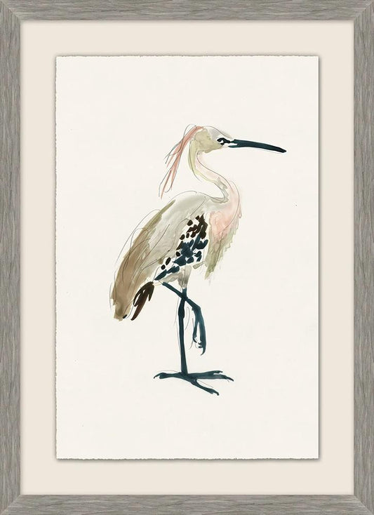 Wendover Art Group - Watercolor Bird 2, Gray Woodgrain - WCL2980 view 1