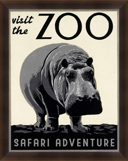Wendover Art Group - Zoo Poster 1, Espresso - WFK0053 veiw 1