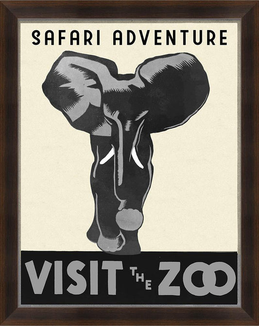 Wendover Art Group - Zoo Poster 2, Espresso - WFK0054 veiw 1
