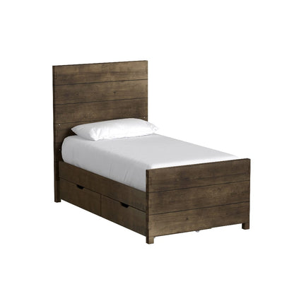 Westwood Design - Dovetail Twin Bed with Drawers|Graphite - DV-TB-6938TB-GRA-SET_DV-DR-6968DR-GRA-DWR view 2